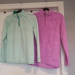 Girls funnel neck fleece sweatshirts